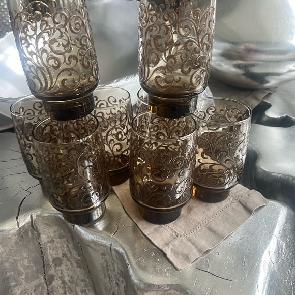 8 Libby Prado 5.25 inches drinking glasses 1970s mid century they look like new - Picture 12 of 17